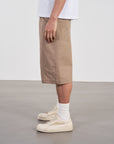 Logo Embroidary Shorts LOGO刺繡七分短褲 - BROWN