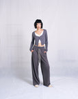 Sweat Pants 雙腰頭棉褲 - Black/Grey