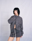 Ribbed Jacket 拼接羅紋外套 - GREY