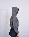 Cropped Hoodie 短版剪裁帽T - GREY