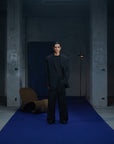 Crinkle Blazer 落肩西裝外套 - Black