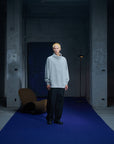 High Neck Overshirt 高領長版上衣 - Grey