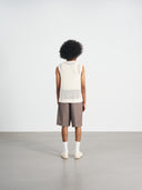 Knit Vest Logo 簍空針織背心-Beige