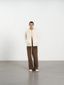 Zip Knit Cardigan 拉克蘭針織雙拉鍊外套-Beige