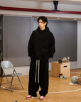 Neutrals Panel Hoodie - Black