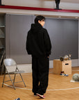 Neutrals Panel Hoodie - Black