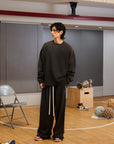 Neutrals Square  Collar Crew Neck - Gray