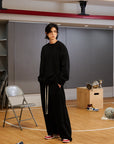Neutrals Square  Collar Crew Neck - Black
