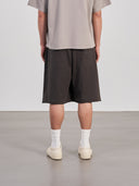 Double Layer Shorts 不收邊設計棉褲-Dark Gray