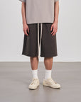 Double Layer Shorts 不收邊設計棉褲 - DARK GREY