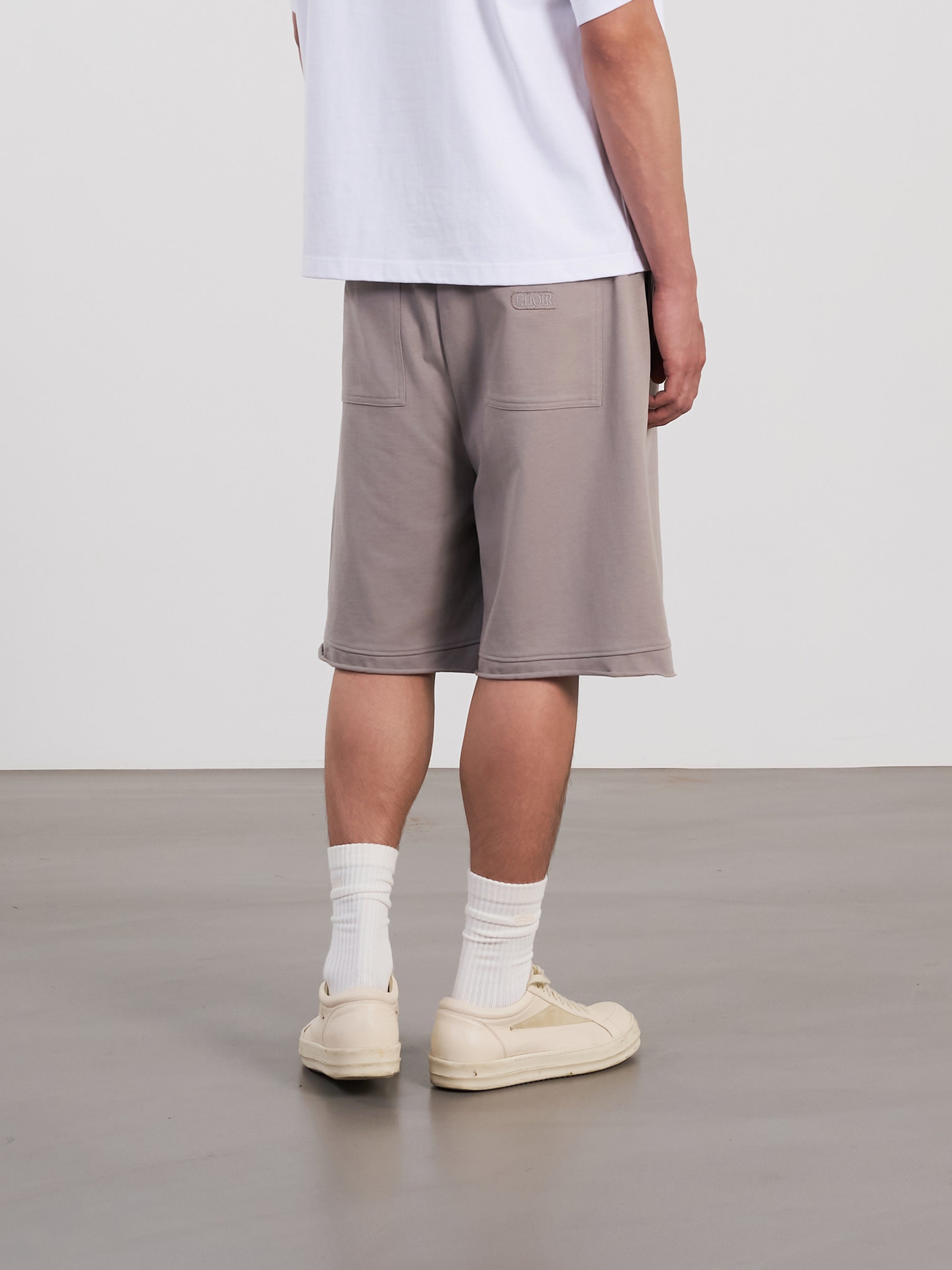 Double Layer Shorts 不收邊設計棉褲 - GREY