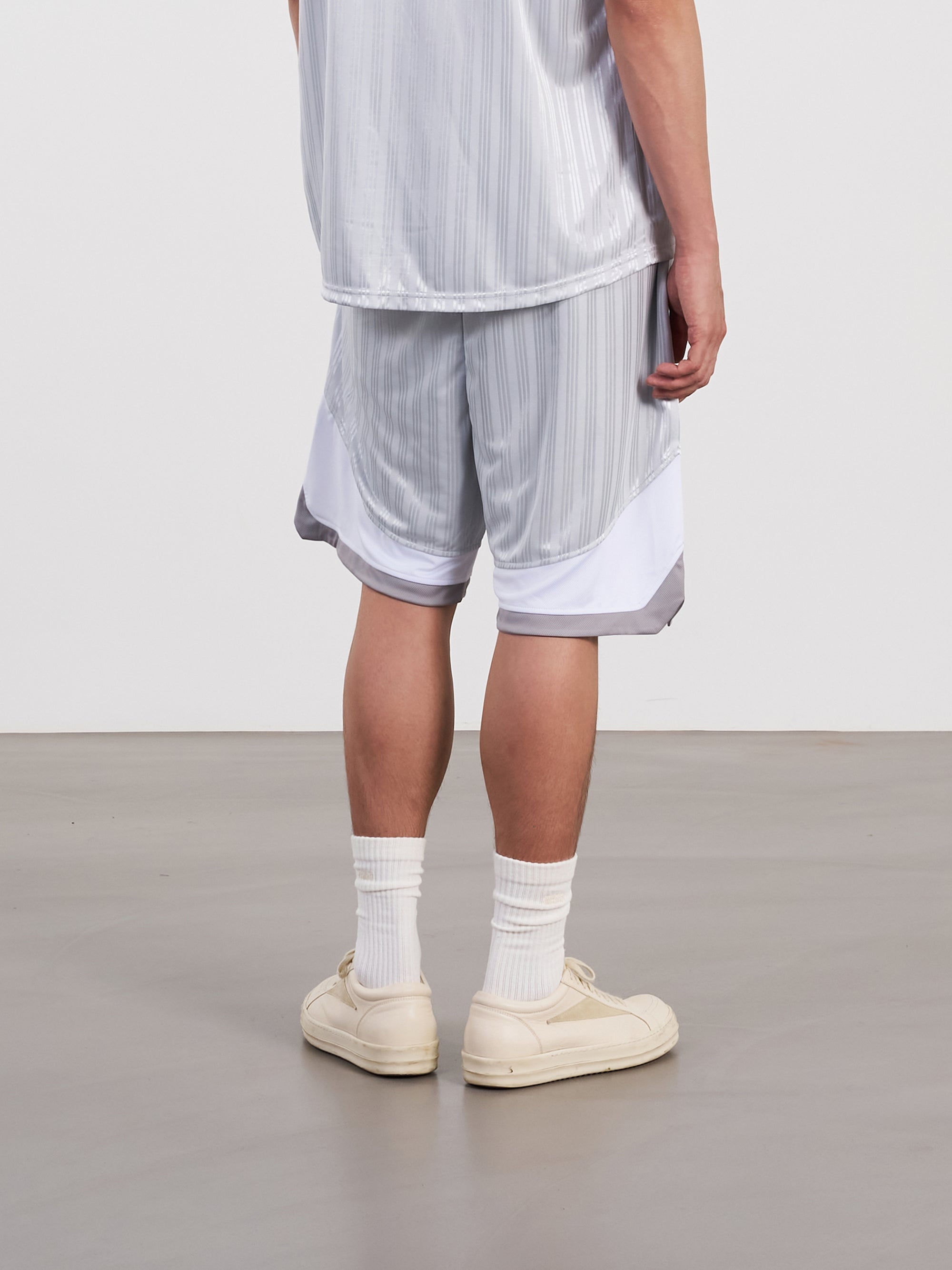 Panel Shorts 刺繡拼接休閒球褲 - GREY