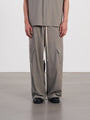 Panel Wide Pants 口袋造型直筒褲 - GREY