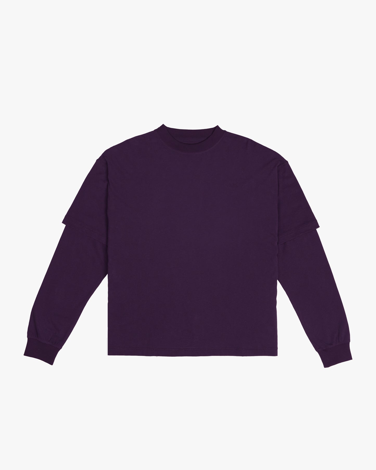 Layered Tee-Dark Purple