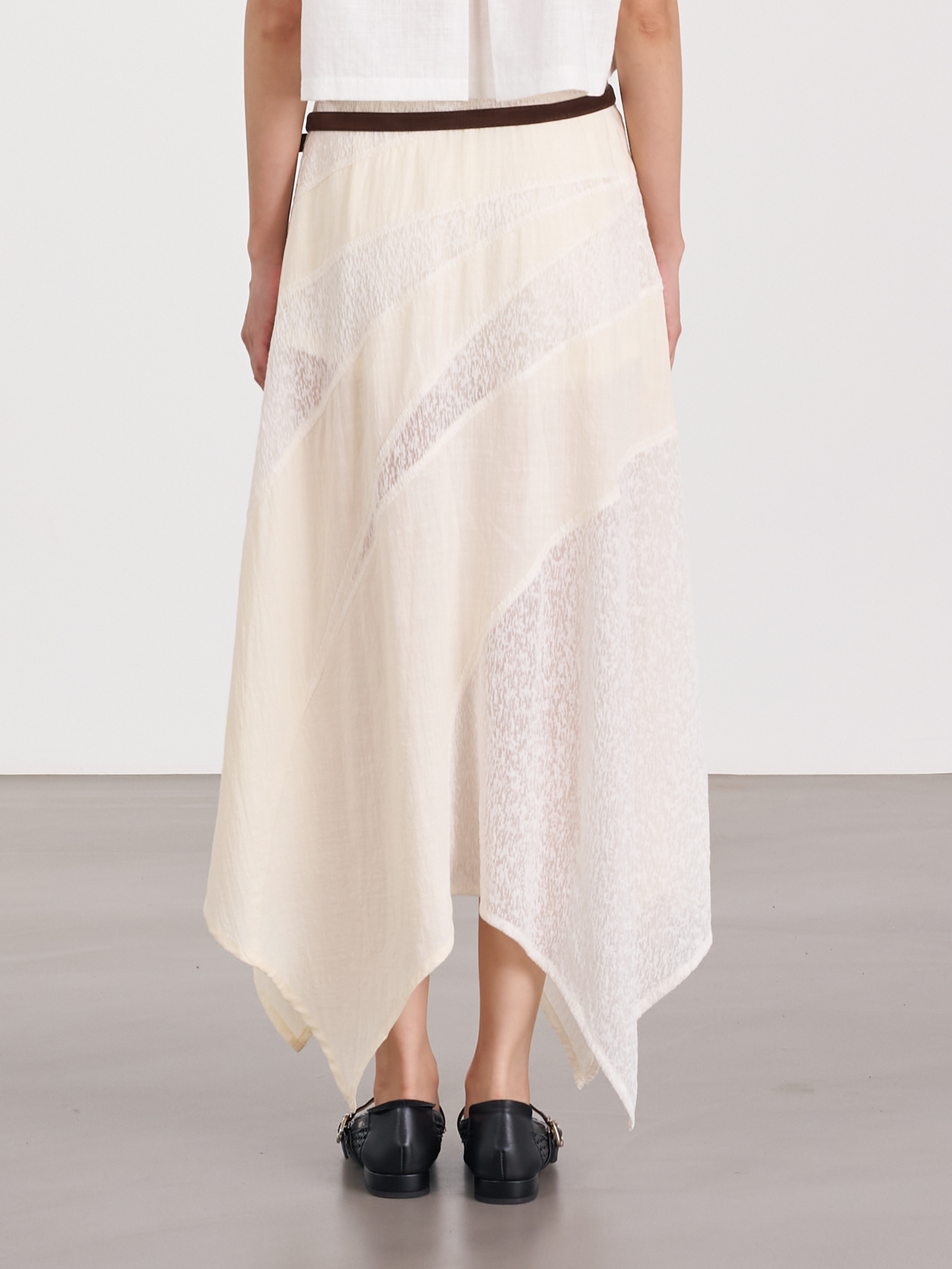 Wrap Midi Drape Skirt 垂墜中長裙 - Beige