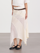 Wrap Midi Drape Skirt 垂墜中長裙-Beige