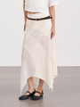 Wrap Midi Drape Skirt 垂墜中長裙 - Beige