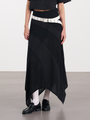 Wrap Midi Drape Skirt 垂墜中長裙 - Black